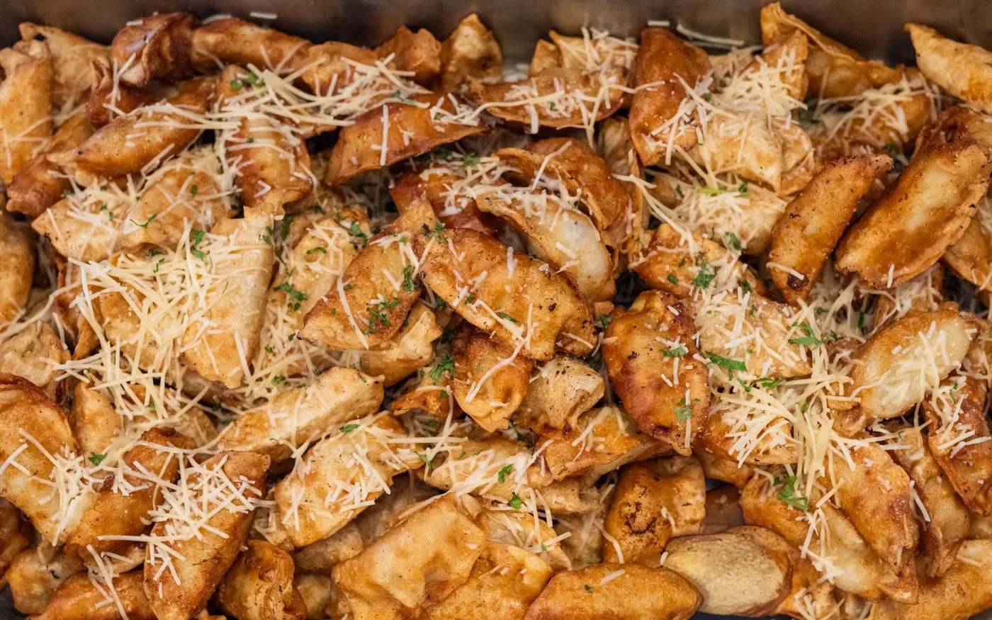 Crisp rolls topped with parmesan